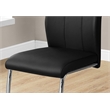 Bowery Hill Dining Chair Set Of 2 Side Kitchen Dining Room Pu Leather Look Black