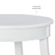 Bowery Hill Contemporary Round Wood End Table with Shelf in White