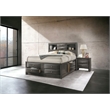 Bowery Hill Transitional King Captain's Bed in Gray Oak Finish