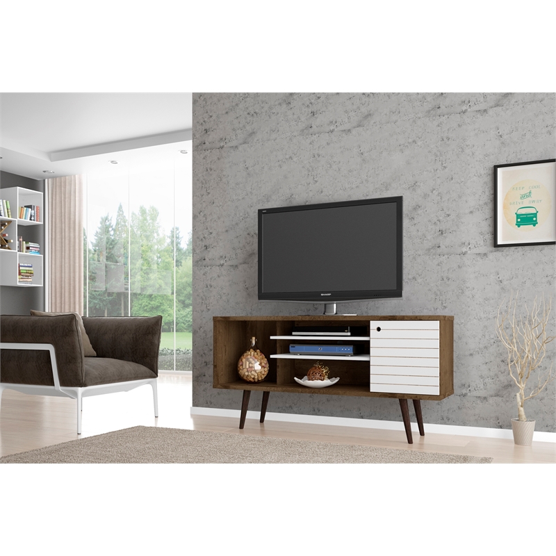 Bowery Hill Mid-Century Wood TV Stand for TVs up to 50