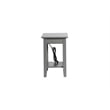 Bowery Hill Solid Wood Chair Side Table with Device Charger in Gray