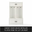 Bowery Hill Contemporary Wood Hall Tree in Distressed White (Set of 2)