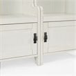 Bowery Hill Contemporary Wood Hall Tree in Distressed White (Set of 2)
