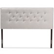 Bowery Hill Contemporary Tufted King Panel Headboard in Grayish Beige