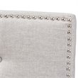 Bowery Hill Contemporary Tufted King Panel Headboard in Grayish Beige