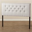 Bowery Hill Contemporary Tufted King Panel Headboard in Grayish Beige