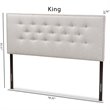 Bowery Hill Contemporary Tufted King Panel Headboard in Grayish Beige