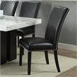 Bowery Hill Assembled Contemporary Black Finish Faux Leather Dining Chair