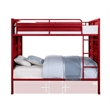 Bowery Hill Contemporary Full over Full Bunk Bed in Red Finish