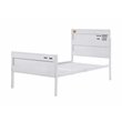 Bowery Hill Contemporary Full Panel Kids Bed in White Finish