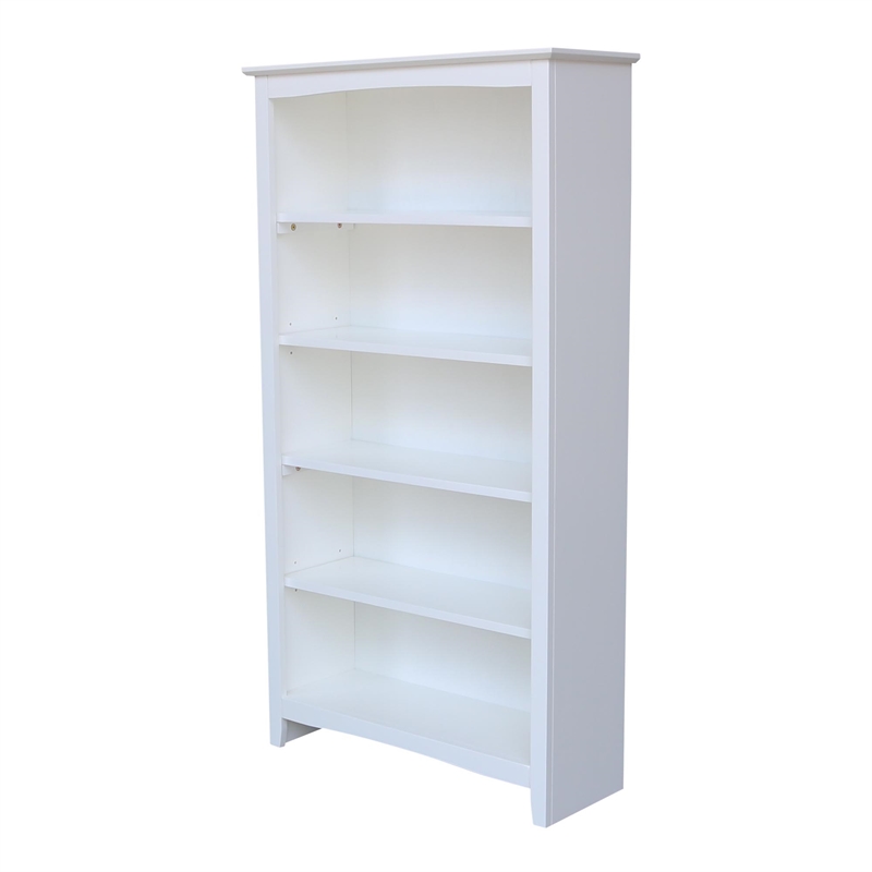 Bowery Hill Shaker Solid Parawood Bookcase - 60