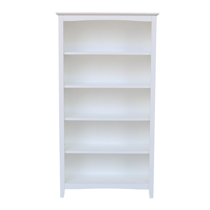 Bowery Hill Shaker Solid Parawood Bookcase - 60