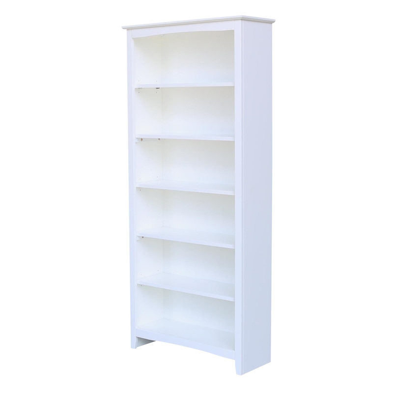 Bowery Hill Shaker Solid Parawood  Bookcase - 72