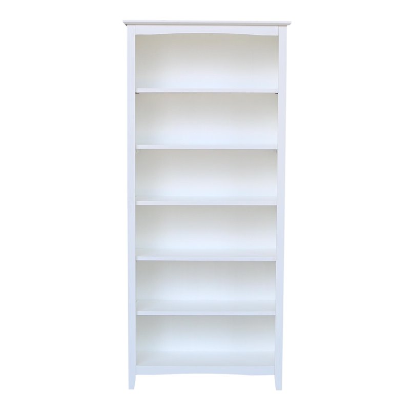 Bowery Hill Shaker Solid Parawood  Bookcase - 72