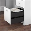 Bowery Hill Traditional 60W L Shaped Computer Desk with Hutch in White