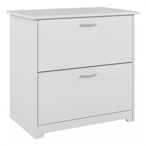 Bowery Hill 2 Drawer Lateral File Cabinet in White - Engineered Wood