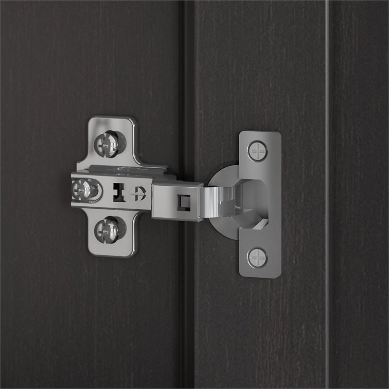 Bowery Hill Kitchen Pantry Cabinet with Doors in Vintage Black