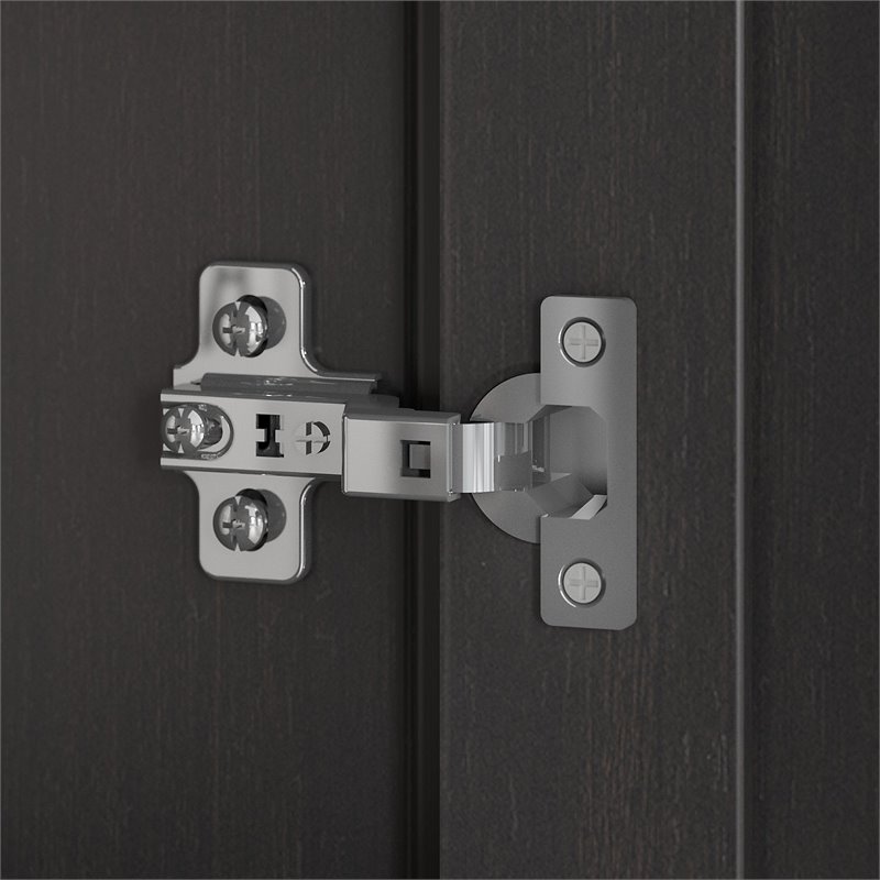 Bowery Hill Bathroom Storage Cabinet with Doors in Vintage Black