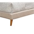 Bowery Hill Mid-Century Fabric Queen Upholstered Platform Bed in Light Gray