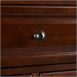 Bowery Hill Transitional Wood Granite Top Kitchen Island in Mahogany