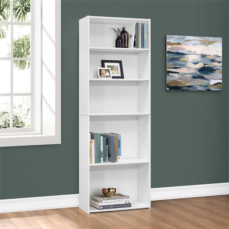 Bowery Hill Bookshelf Bookcase 6 Tier 72