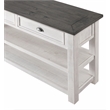 Bowery Hill Farmhouse Wood 2 Drawer Sofa Console Table White and Gray