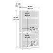 Bowery Hill Engineered Wood 5-Shelf Bookcase in Grand Walnut