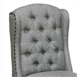 Bowery Hill Fabric Tufted Side Chair in Light Gray (Set of 2)