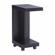 Bowery Hill Modern Wood Veneer Top Mobile End Table in Espresso