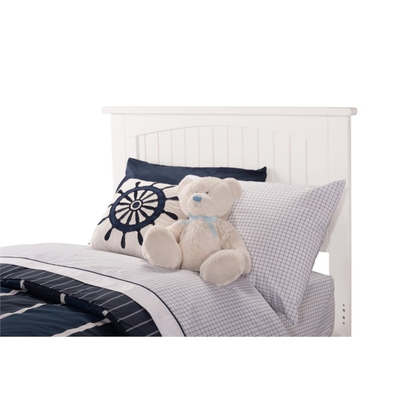 Bowery Hill Twin XL Solid Wood Platform Bed with Twin XL Trundle in White