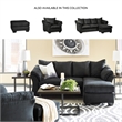 Bowery Hill Contemporary Firmly Cushioned Polyester Upholstered Ottoman in Black