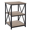 Bowery Hill Living Room/Bedroom Accent Side End Table in Metal Brown