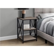 Bowery Hill Living Room/Bedroom Accent Side End Table in Metal Brown