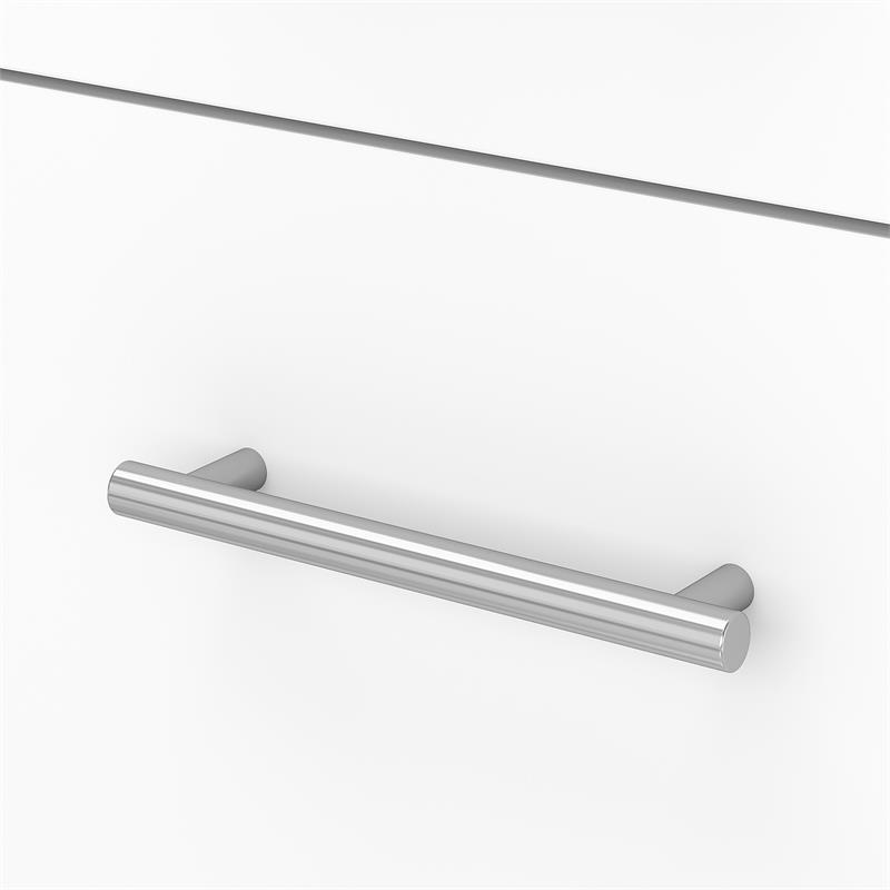 Bowery Hill 72W L Shaped Desk with Storage in White - Engineered Wood