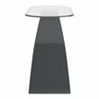Bowery Hill Contemporary Glass Top Sofa Table in Gray Finish