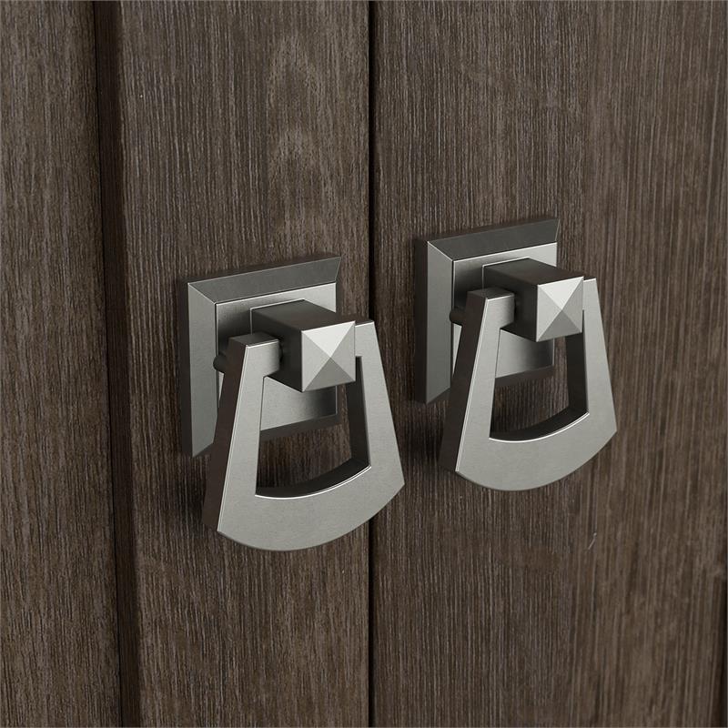 Bowery Hill Kitchen Pantry Cabinet with Doors in Ash Brown - Engineered Wood