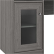 Bowery Hill Traditional 60W L Shaped Computer Desk in Modern Gray