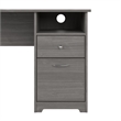 Bowery Hill Traditional 60W L Shaped Computer Desk in Modern Gray