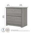 Bowery Hill 2 Drawer Lateral File Cabinet in Modern Gray - Engineered Wood