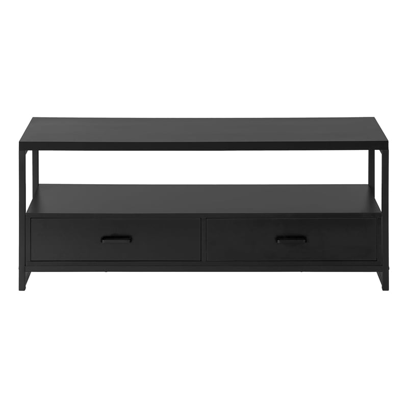 Bowery Hill TV Stand 48 Inch Console Living Room Bedroom Laminate Black