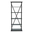Bowery Hill Industrial Metal 33-Inch Bookcase in Antique Blue