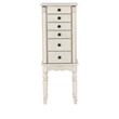 Bowery Hill Transitional Wood Jewelry Armoire in Off White Finish