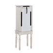 Bowery Hill Transitional Wood Jewelry Armoire in Off White Finish