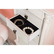 Bowery Hill Transitional Wood Jewelry Armoire in Off White Finish
