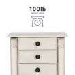 Bowery Hill Transitional Wood Jewelry Armoire in Off White Finish