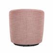 Bowery Hill Transitional Henna Brick Red Fabric Swivel Accent Chair