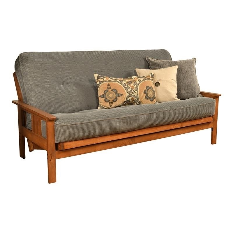 Bowery Hill Full Fabric Futon in Marmont Thunder Blue-Frame Not Included