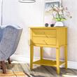 Bowery Hill Traditional Accent Table with 2 Drawers in Mustard Yellow