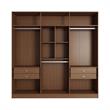Bowery Hill Engineered Wood 4 Drawer Freestanding Armoire in Maple Brown