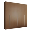 Bowery Hill Engineered Wood 4 Drawer Freestanding Armoire in Maple Brown